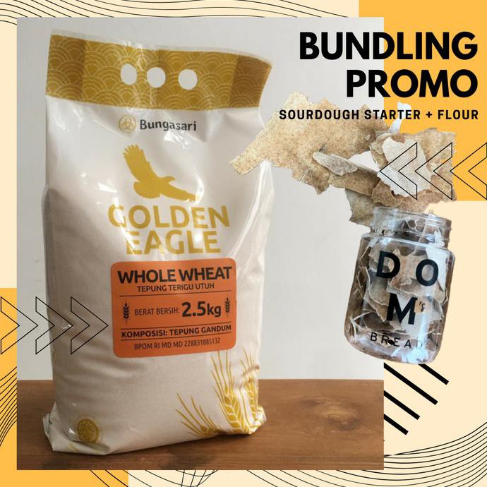 

PROMO BUNDLING DOMBREAD'S DEHYDRATED SOURDOUGH STARTER + TEPUNG GANDUM