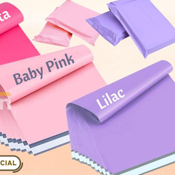 

❅ 50 Pcs Polymailer Baby Pink Fanta Lilac 20x30 ➵
