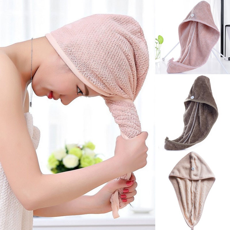 Handuk Pengering Rambut Kepala Hair Wrap Quick Drying Towel