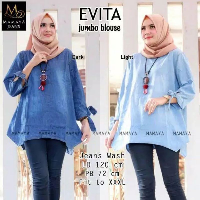 tunik jeans wanita