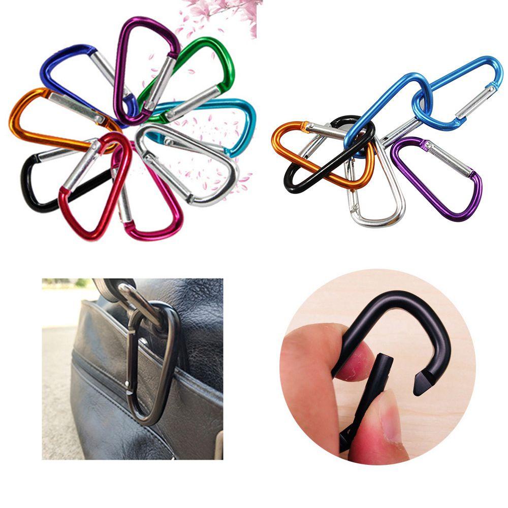 Nanas5/10pcs Gesper Panjat Peralatan Baru 7-warna Carabiner Paduan Aluminium