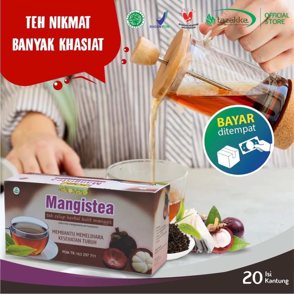 

Teh Kulit Manggis Original Mangistea Tazakka Halal BPOM Isi 20 Kantung Celup Tea Bag Antioksidan Obat Jantung Koroner Minuman Kesehatan Herbal Imun Booster Vitamin Daya Tahan Tubuh Dewasa