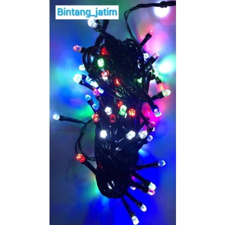 LAMPU TUMBLR 50led  / LAMPU NATAL LED / TUMBLR LIGHT / TUMBLR LED /  KABEL HITAM 50led