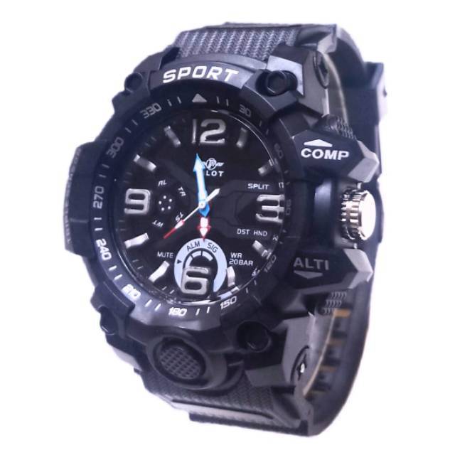 Jam Tangan Pria Kasual Sporty Crono Hiasan PLT-1543