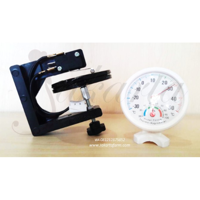 Thermostat kapsul dan thermohygro mesin penetas telur