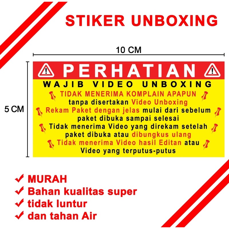 

Stiker Label Unboxing 5cmx10cm