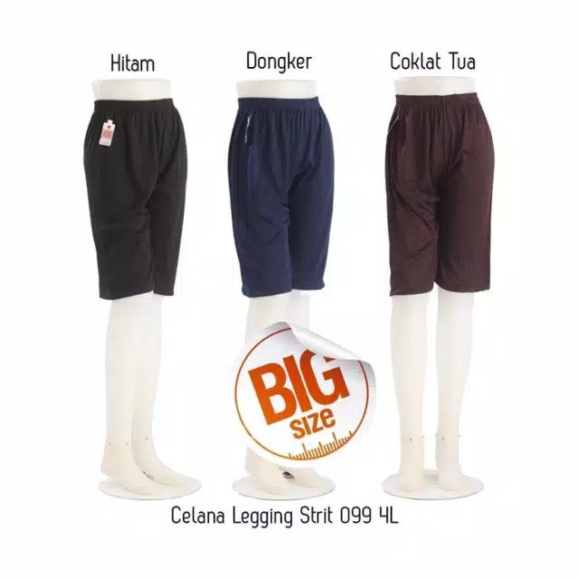 CELANA LEGGING STRIT JUMBO BIG SIZE SHORT PANT LEGING