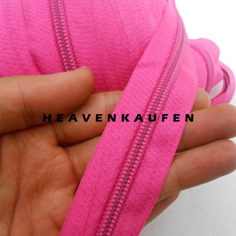 Resleting Zipper Pink Fanta No 5 Meteran Murah