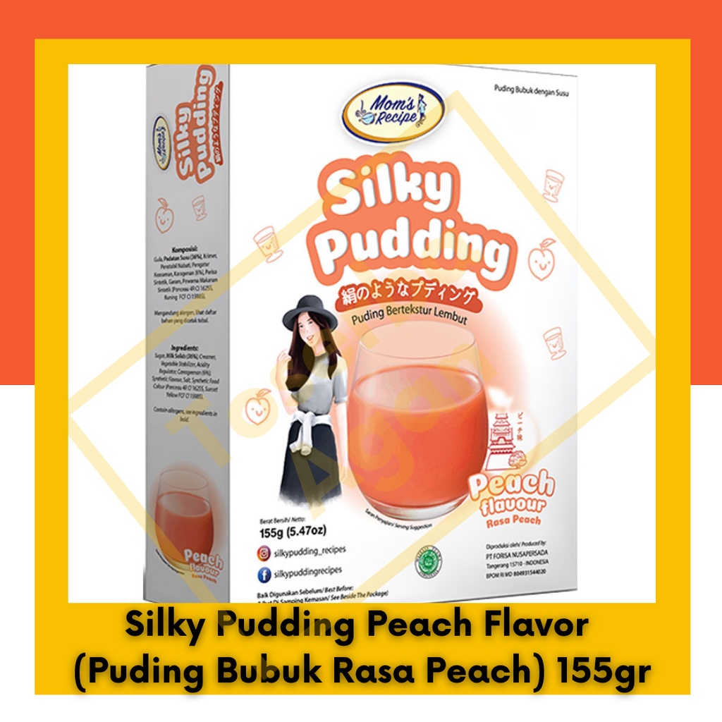 Silky Pudding Peach Flavor (Rasa Persik) 155gr BOX