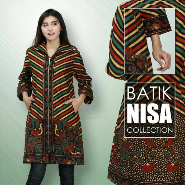 50 Model Baju Batik Rit Jaket Terbaru