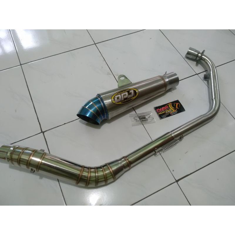 knalpot DPJ keong jigsaw ujung blue CBR150r new,cbr150r facelift. sudah ada lubang sensornya.