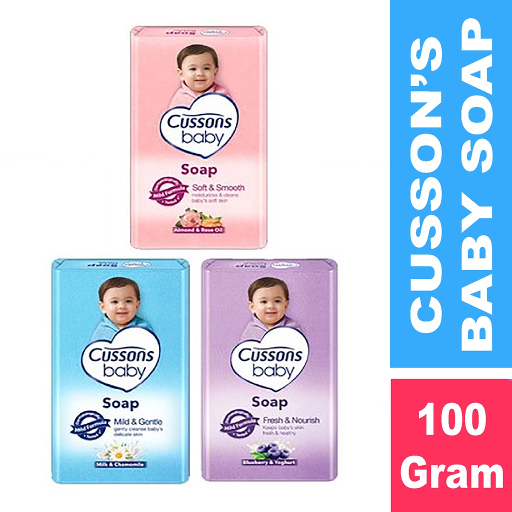 Bisa COD Cussons Baby Soap Fresh &amp; Nourish / Mild &amp; Gentle / Soft &amp; Smooth - Cussons Sabun Batang Bayi 100gr