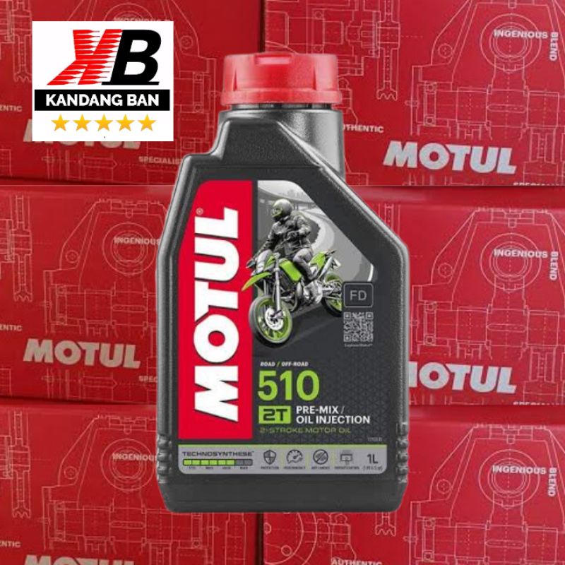 OLI MOTUL 2T 510 1LITER PRE-MIX/INJECTION, ROAD / OFF  ROAD, UNTUK  MOTOR 4TAK HONDA,YAMAHA,SUZUKI, PRODUK DI JAMIN ASLI