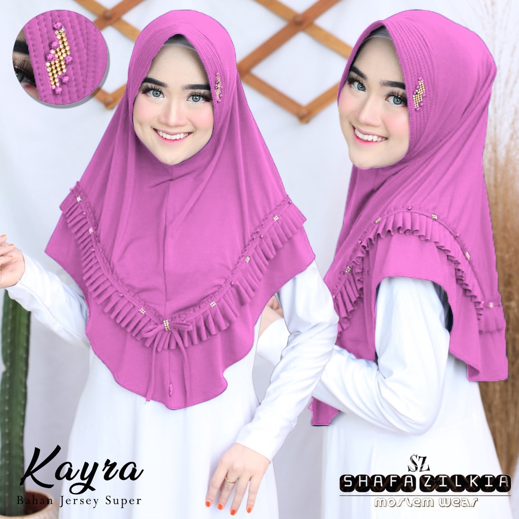 Bergo Kayra Hijab Rempel Madu / Bergo Instan / kerudung jersey rempel Kriwil / pet antem / jilbab khimar terbaru hijab instan dewasa / kerudung bergo