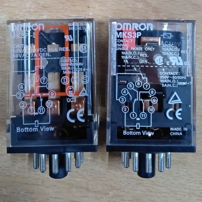harga murah Relay MK MKS 3P MK3P MKS3P MK3P-I Omron original 110V AC 11 kaki Limited