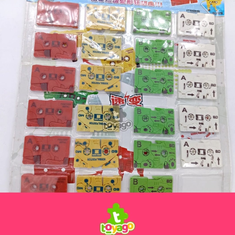 mainan robot kaset dinosaurus isi 24pcs grosir murah