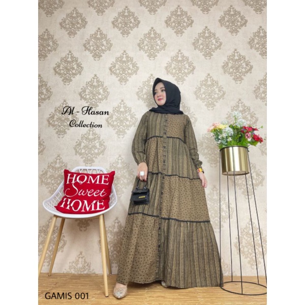 TERBARUU!!!Gamis alhasan model rempel terbestseller