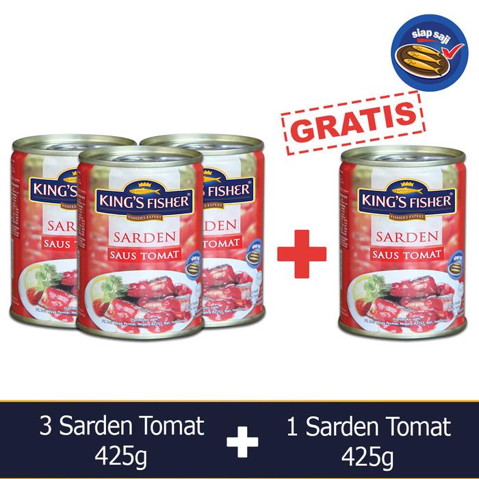 

Kaleng | King'S Fisher Paket A 4 Pcs Sarden Saus Tomat 425G Makanan Kaleng