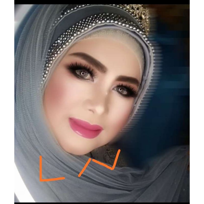 Veil Slayer pengantin tiga susun kerudung selendang jilbab pengantin payet mutiara hijab pengantin jilbab akad bride baru untuk gaun wedding pengantin fashion veile terbaru