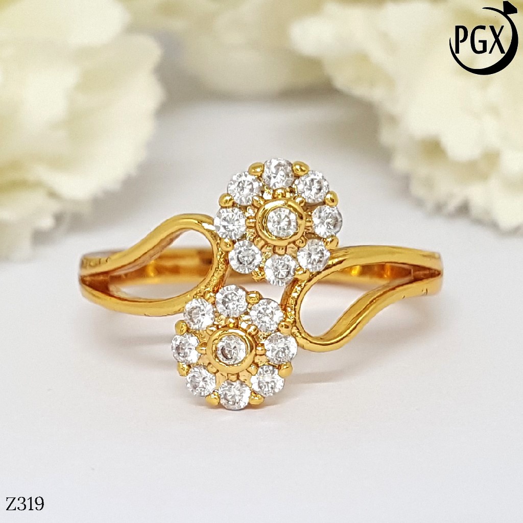 PGX Cincin Xuping Wanita Perhiasan Lapis Emas Aksesoris Fashion Premium - Z319