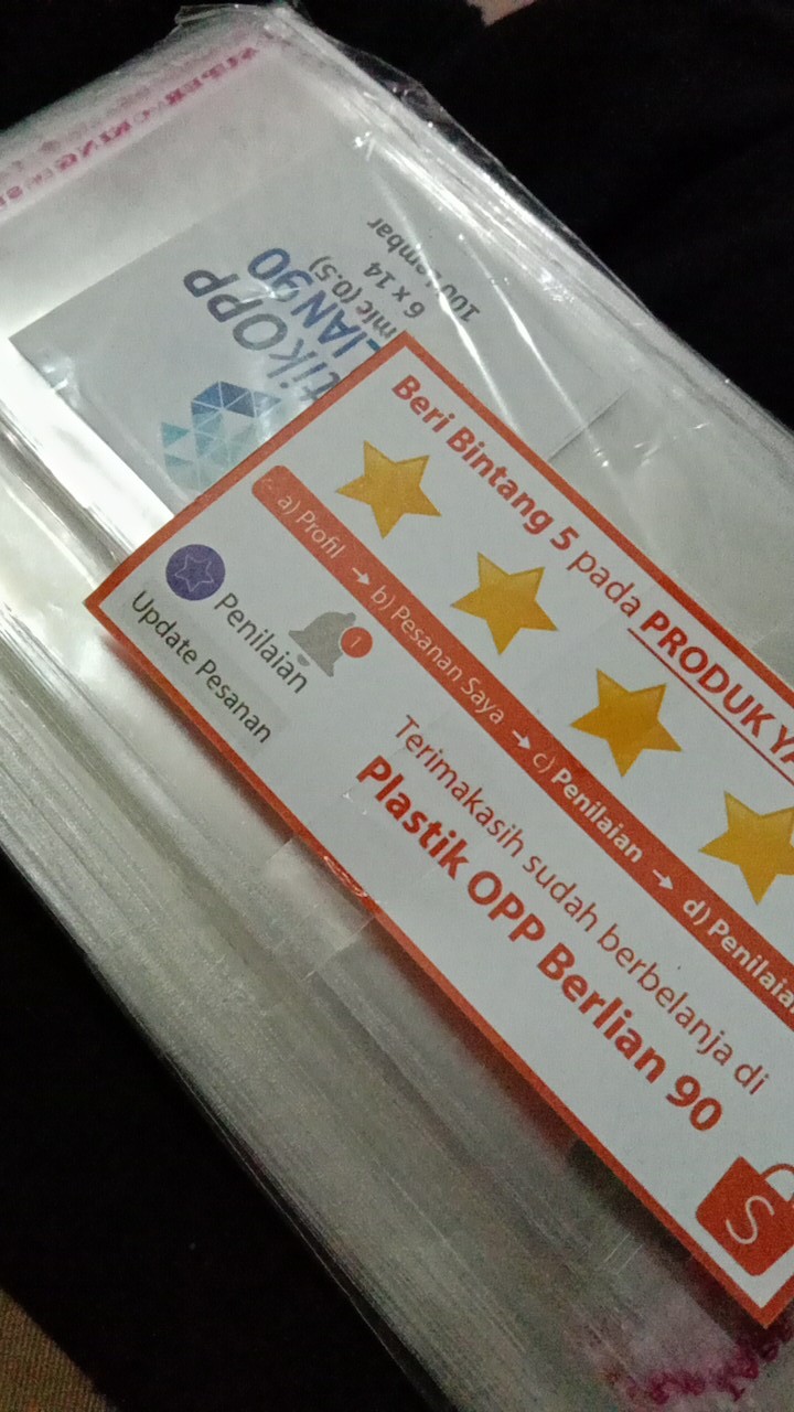 8,5 X 14 Cm Plastik Opp Tebal 30 Micron (0,5) Plastik Kemasan / Plastik Undangan / Plastik Roti