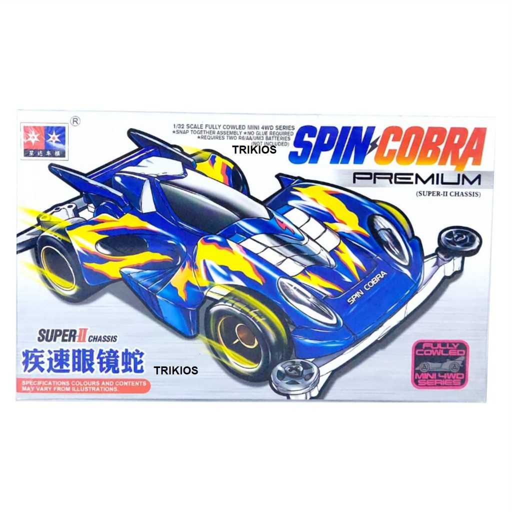 Rep. Tamiya Mini 4wd Merk Daxing Spin Cobra Premium Super 2 Chasis