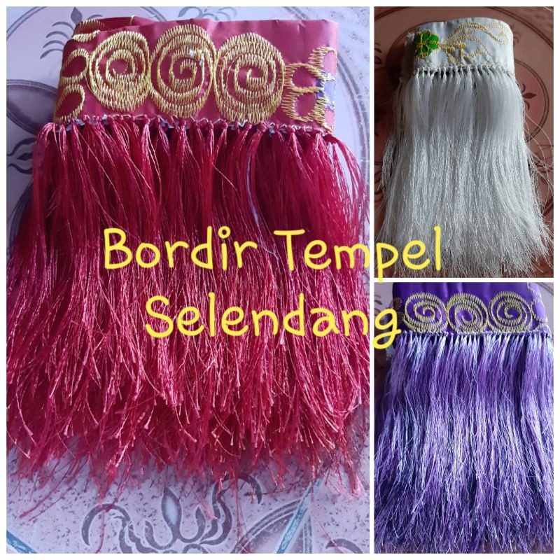 BORDIRAN DAN RUMBAI SELENDANG RIASAN SELENDANG RUMBAI PADAT CANTIK