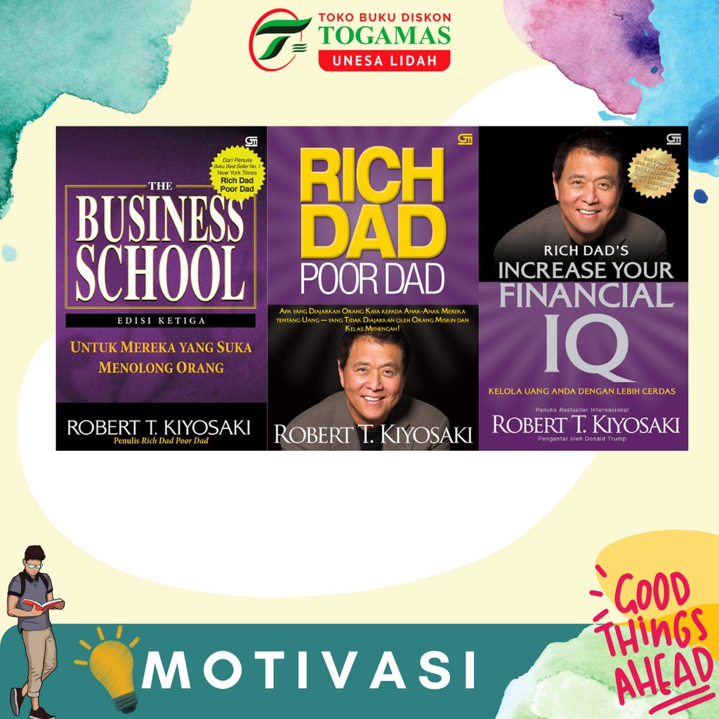 RICH DAD POOR DAD / THE BUSINESS OF THE 21ST CENTURY /  INCREASE YOUR FINANCIAL / BUSINESS SCHOOL  IQ / CASHFLOW ROBERT T. KIYOSAKI