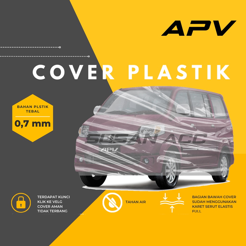 Body Cover Mobil Transparan apv Sarung Mobil apv waterproof/plastik bening apv anti air/apv arena/apv luxury/luxio/luxio tipe x/luxio x/grandmax/grand max/grand livina/grand vitara/livina x gear/livina xv/avanza/xenia/calya/sigra