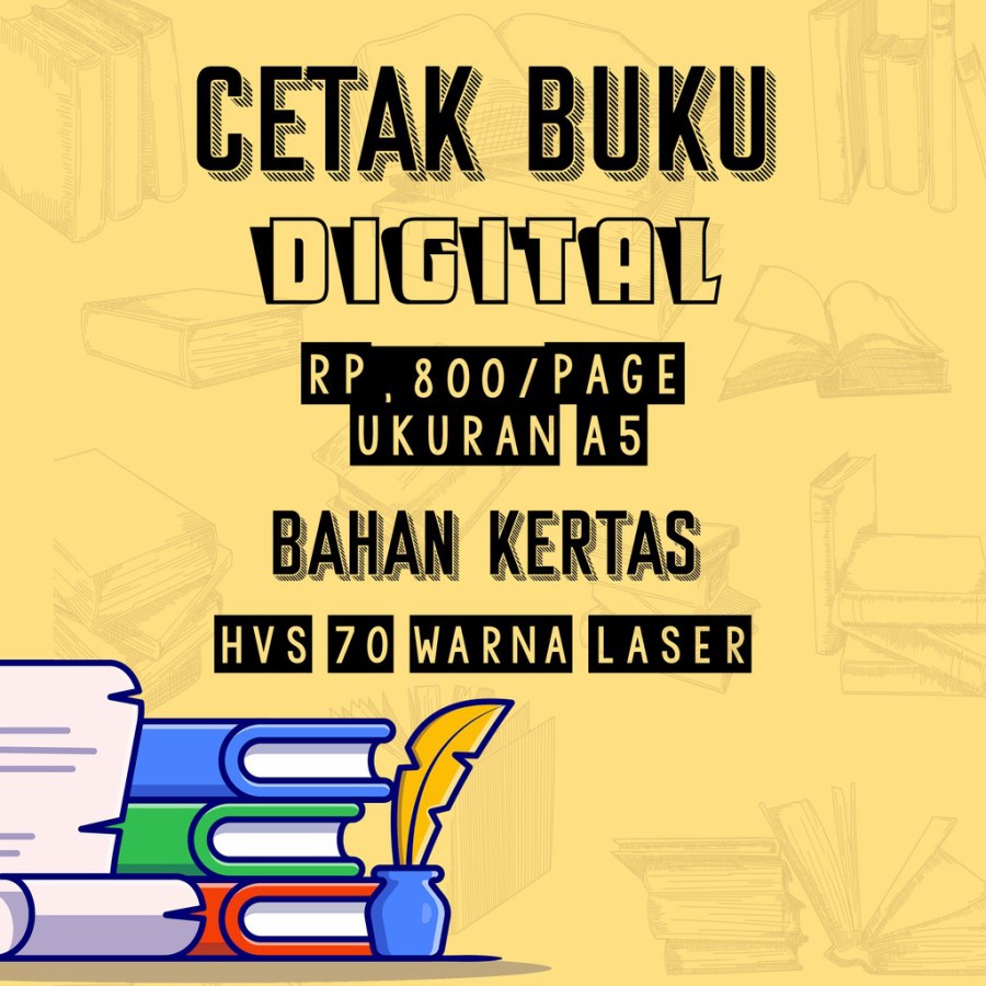 

(A5 HVS Warna) Cetak Buku, Modul, Tugas Termurah