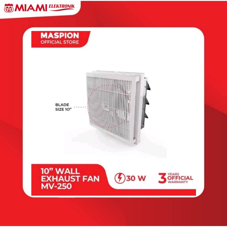 Exhaust Fan Maspion MV-250NEX / Exhaust Dinding Maspion MV250NEX 10inch