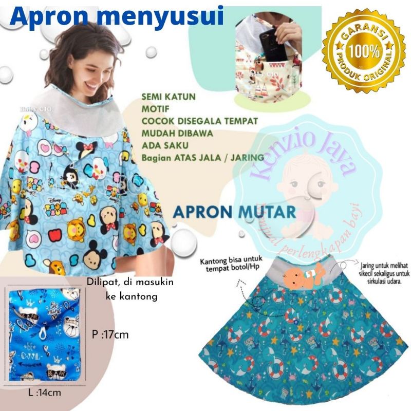 apron menyusui motif melingkar