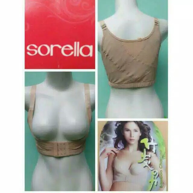 BODY CONTOUR / BRA LIFTER / KORSET PUNGGUNG / PENYANGGA PAYUDARA SORELLA M BAMBOO CHARCOAL BROWN