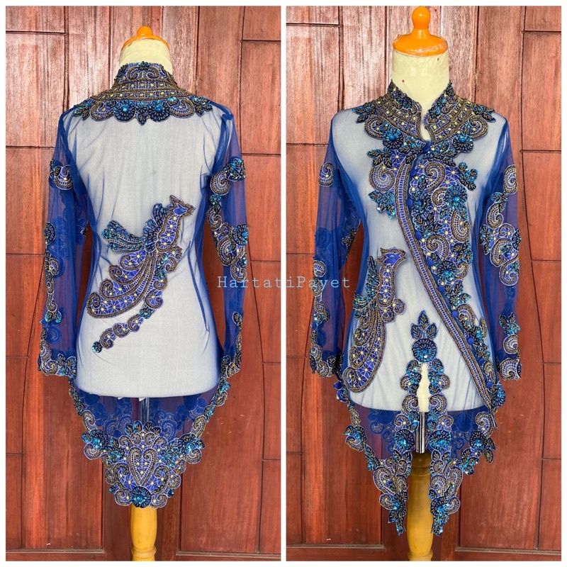 READY Kebaya Tangan Panjang Kancing Miring | Kebaya Wisuda | Kebaya Pagar Ayu | Kebaya Akad Nikah | Kebaya Full Payet | Kebaya Merak