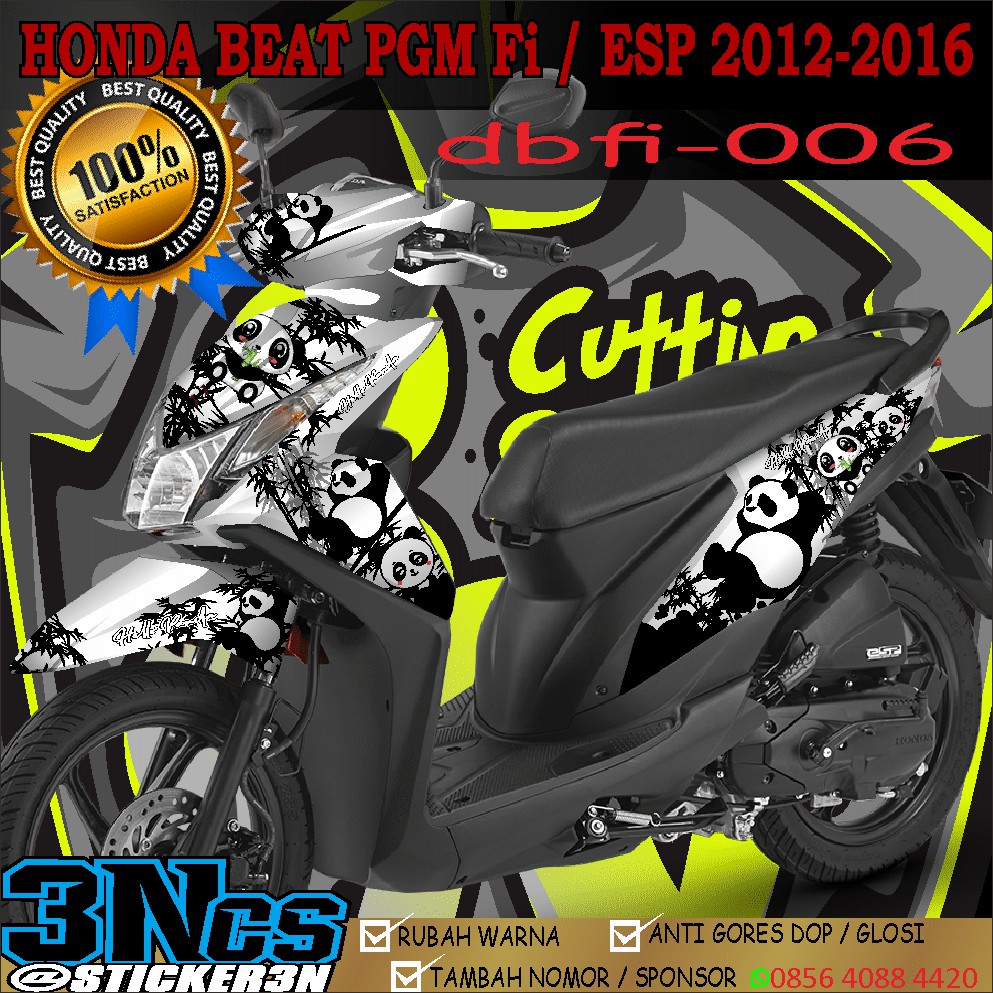 Decal Fullbodi Honda Beat Fi Panda lucu imut, Decal Honda Beat Fi Fullbodi panda lucu imut bisa tamb