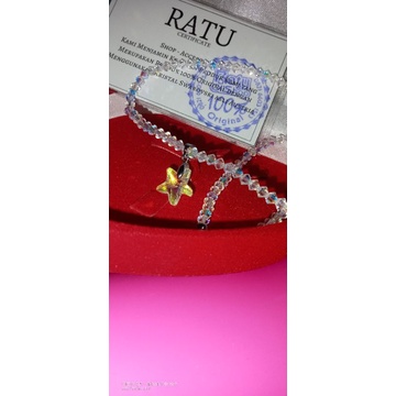 kalung liontin bintang kristal Swarovski Austria ORI