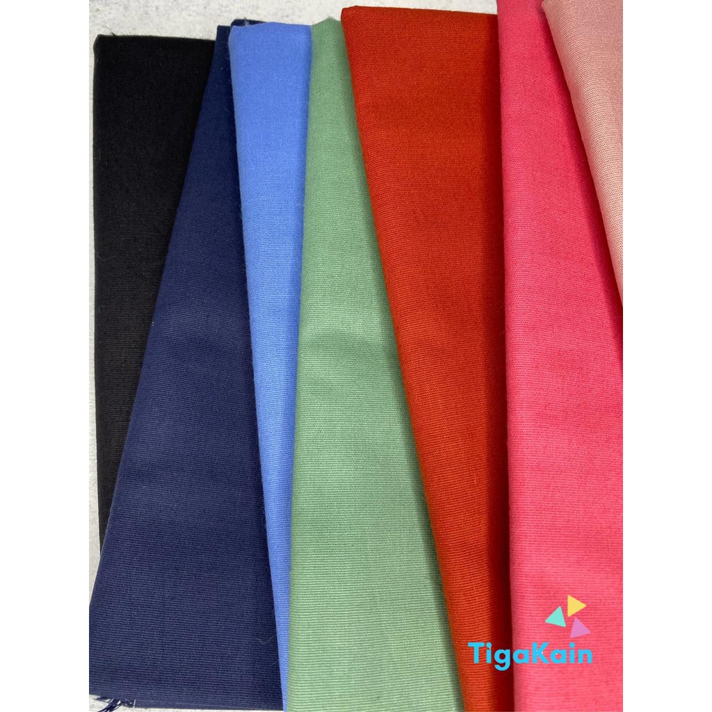 0.5 Meter Kain Katun Stretch bahan Poplin Stretch