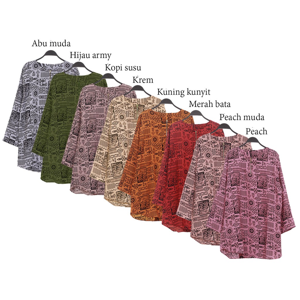 Baju Atasan Jumbo / Blouse Wanita Big Size Bahan Katun