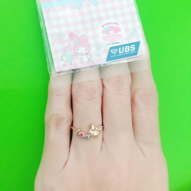 Cincin Emas My Melody Love pink biru UBS 9