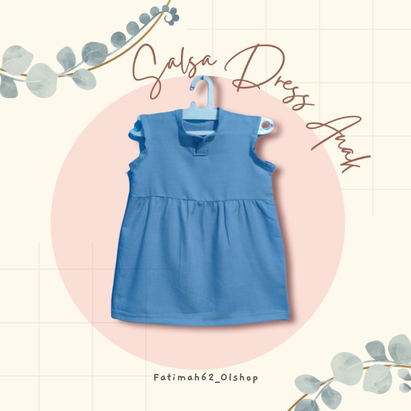 Dress Anak Salsa Baby Blue Katun