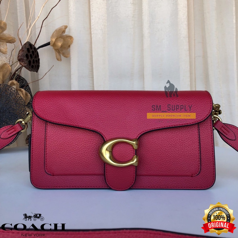 TAS WANITA COACH TABBY SHOULDER BAG 26 IN RED COLOR