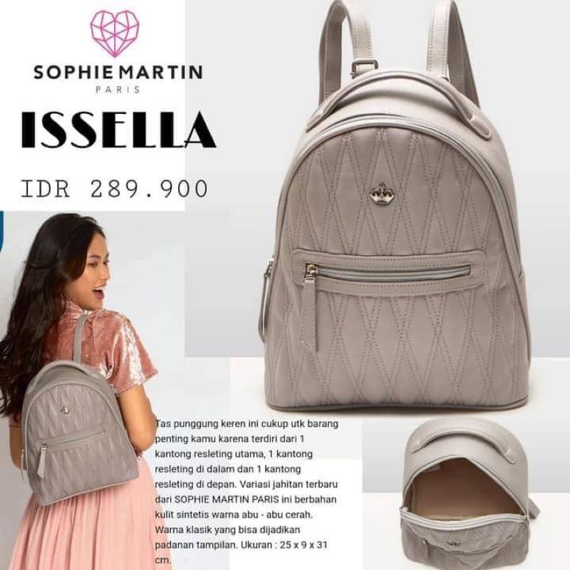 RANSEL ISSELLA By SOPHIE MARTIN PARIS TAS PUNGGUNG WANITA PROMO MURAH