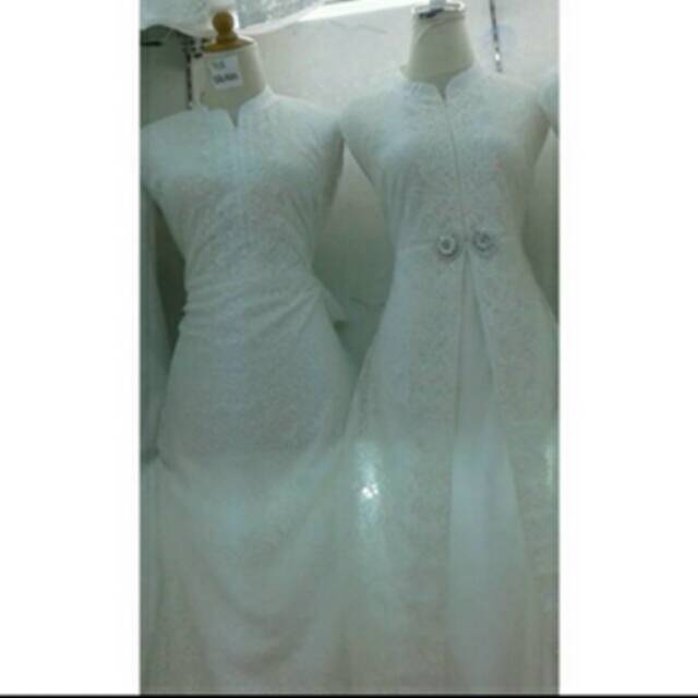 Dress lebaran putih big size