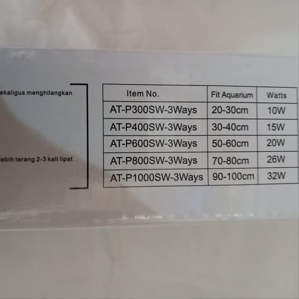 Aquarium Lampu Led TAKARI AT P 800 SW 3 WAYS 80 Cm 26 Watt