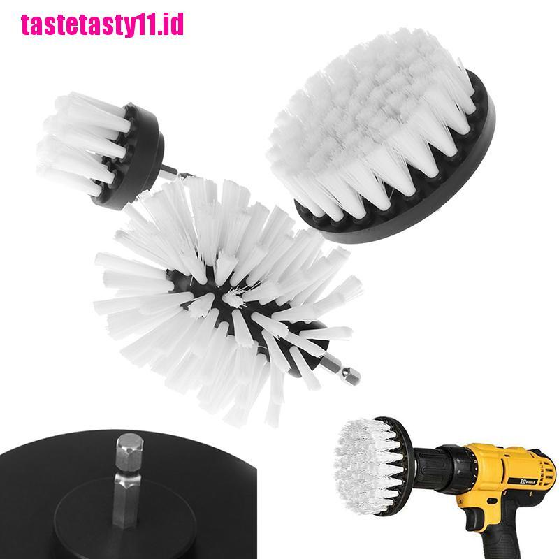 【TTID】White Electric Floor Cleaning Brush Drill Power Tool Removing Stubborn St