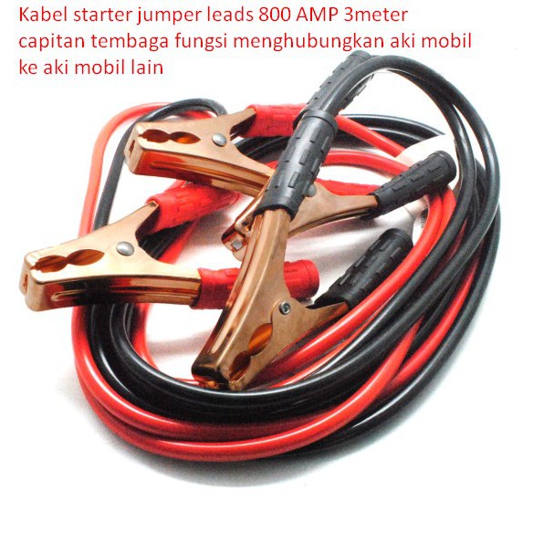 Kabel Jumper Accu Aki Kabel Starter Jumper Leads Pure Copper 800AMP - 3 Meter