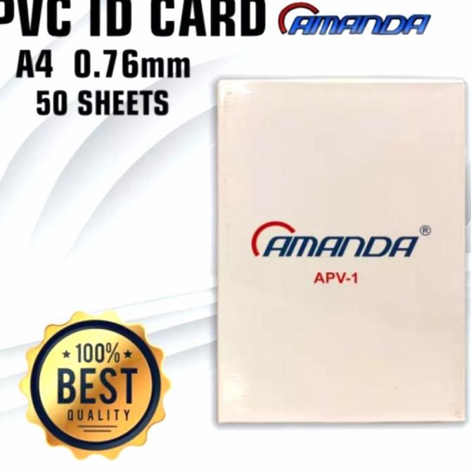 

kertas pvc bahan id card ( 50 sheet ) Amannda " Grosir & Murah