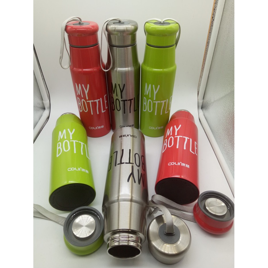 Jual MY BOTTLE THERMOS VACUM / TERMOS MY BOTTLE STAINLESS 520ML (FREE