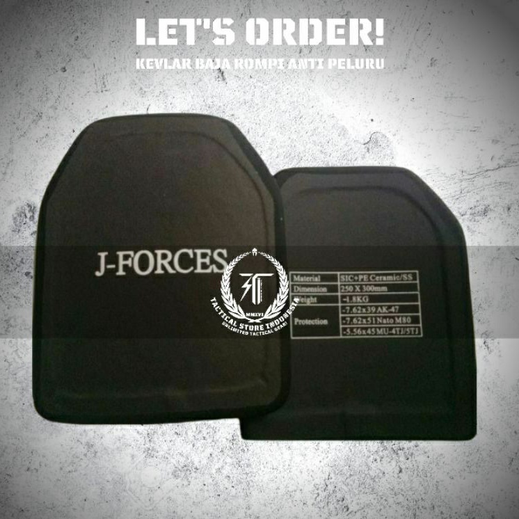 Plat Baja Keramik Anti Peluru