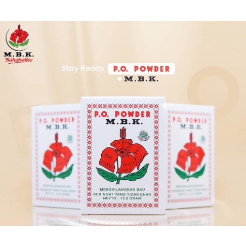 MBK Bedak Powder Putih - Silver - Menghilangkan Bau Keringat - Deodorant Powder - M.B.K - Sachet